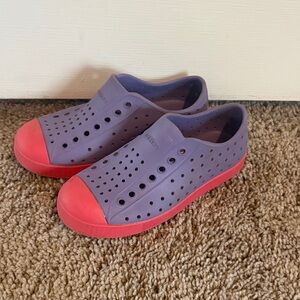 Native Kids Shoes in Purple and Red